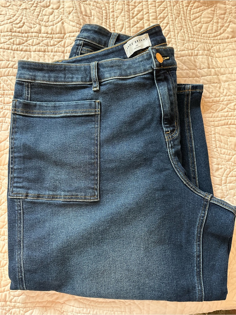 Lane Bryant Dark Blue Barrel Jeans 20 short